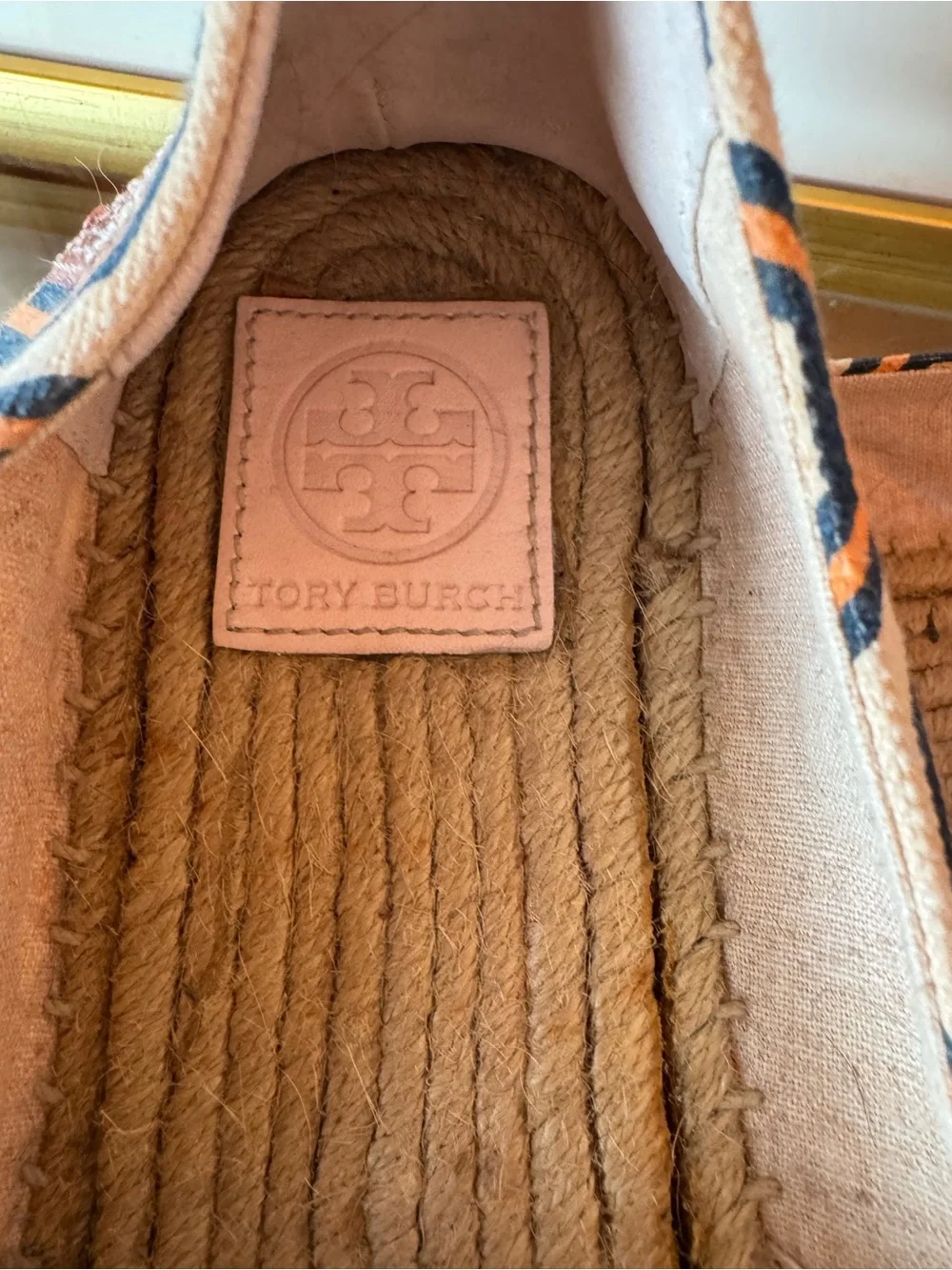 Tory Burch Printed Sequin Espadrille Flats Women’s US 9.5